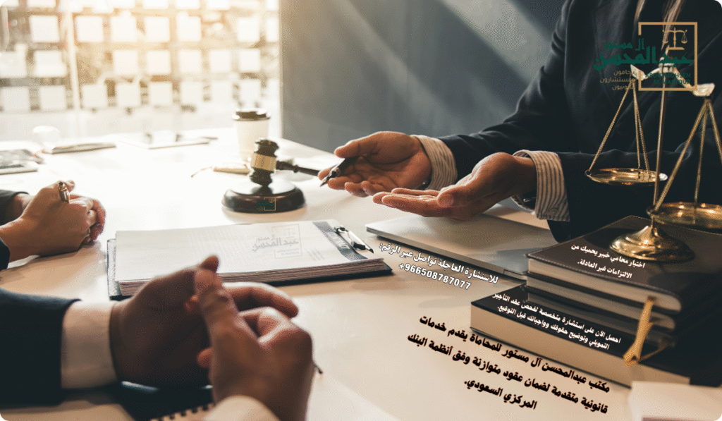 استشارة محامي تأجير تمويلي بالرياض تضمن لك عقدًا عادلًا وحماية قانونية كاملة