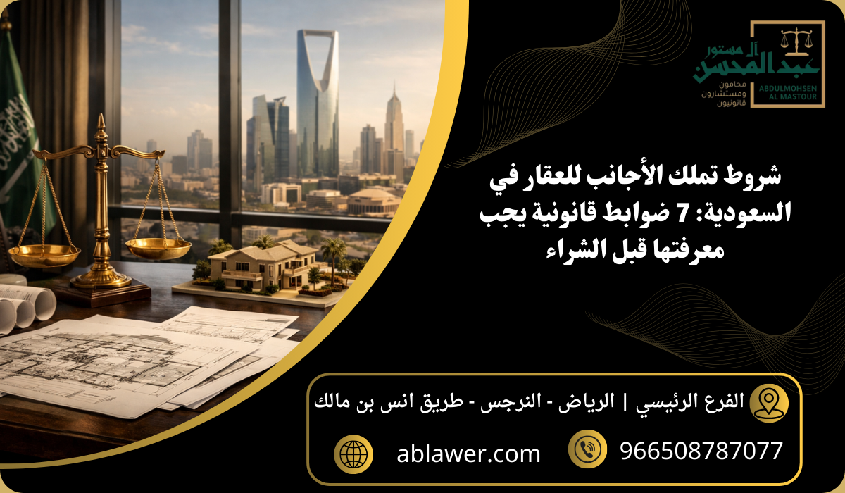 شروط تملك الأجانب للعقار في السعودية 7 ضوابط قانونية يجب معرفتها قبل الشراء