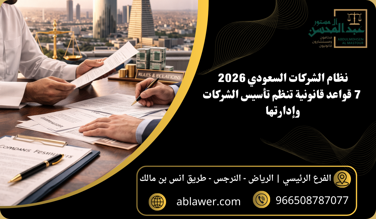 نظام الشركات السعودي 2026 7 قواعد قانونية تنظّم تأسيس الشركات وإدارتها